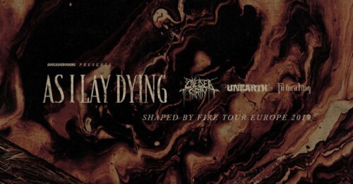 Poster von der Veranstaltung As I Lay Dying, Unearth, Chelsea Grin & Fit For A King @ Volkshaus, Zürich