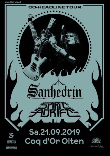 Poster of the event Sanhedrin & Spirit Adrift at Coq d’Or, Olten