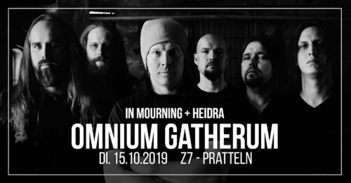 Poster von der Veranstaltung Omnium Gatherum, Heidra & In Mourning @ Konzertfabrik Z7, Pratteln