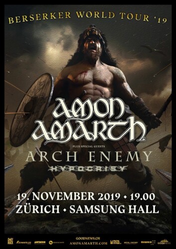 Poster von der Veranstaltung Amon Amarth, Arch Enemy & Hypocrisy @ The Hall, Zürich