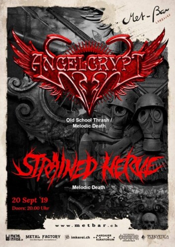 Poster von der Veranstaltung Angelcrypt & Strained Nerve @ Met-Bar, Lenzburg