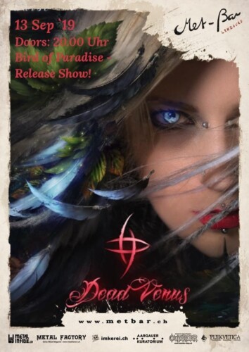 Poster von der Veranstaltung Dead Venus - Bird of Paradise - Release Show @ Met-Bar, Lenzburg