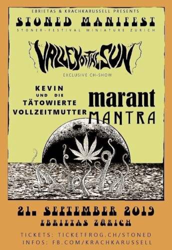 Poster von der Veranstaltung STONED MANI-FEST @ Ebrietas, Zürich