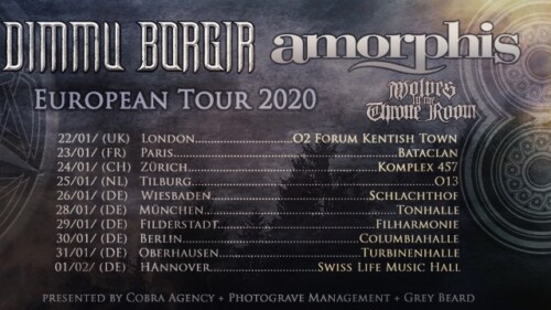 Poster von der Veranstaltung Dimmu Borgir, Amorphis & Wolves in the Throne Room @ Komplex 457, Zürich