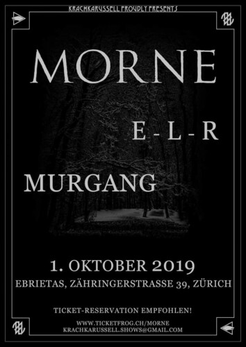 Poster von der Veranstaltung Morne in Zürich @ Ebrietas, Zürich