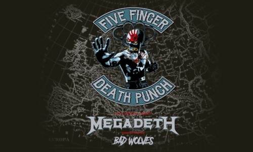 Poster von der Veranstaltung Five Finger Death Punch, Megadeth & Bad Wolves @ Hallenstadion, Zürich