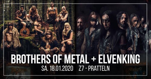 Poster von der Veranstaltung Brothers Of Metal & Elvenking @ Konzertfabrik Z7, Pratteln