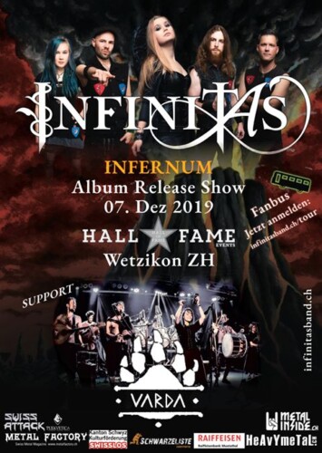 Poster von der Veranstaltung Infinitas - Album Release Show @ Hall of Fame, Wetzikon