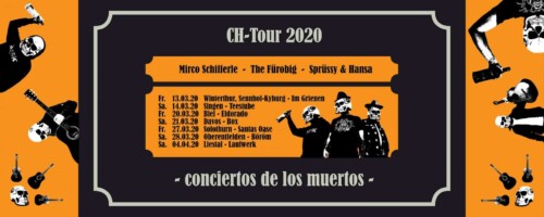 Poster von der Veranstaltung Conciertos de los muertos @ Böröm pöm pöm, Oberentfelden
