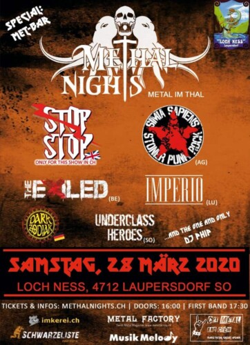 Poster of the event MeThal Nights Vol. 4 at Lochness, Laupersdorf