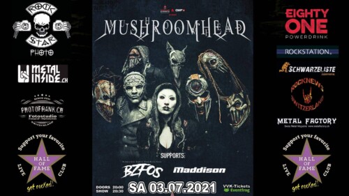 Poster von der Veranstaltung Mushroomhead @ Hall of Fame, Wetzikon