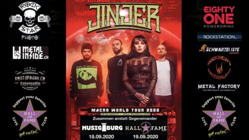 Poster von der Veranstaltung Jinjer & Sickret @ Hall of Fame, Wetzikon