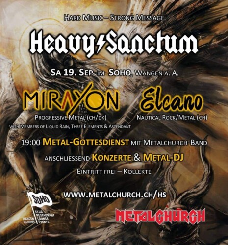 Poster von der Veranstaltung Heavy Sanctum: Elcano & Mirayon @ Soho