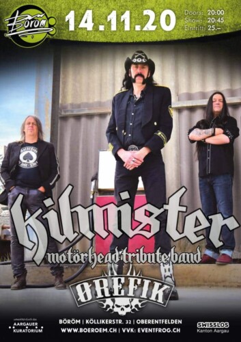 Poster von der Veranstaltung Kilmister I Ørefik @ Böröm pöm pöm, Oberentfelden