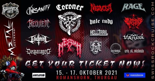 Poster von der Veranstaltung Swissrockcruise METAL-THRASH-HARDCORE FESTIVAL 15.-17. Oktober in ROMANSHORN @ Romanshorn Hafen