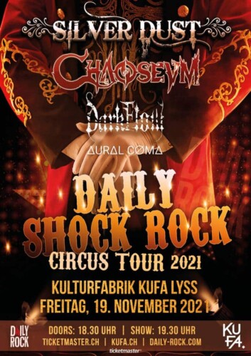 Poster von der Veranstaltung Daily Shock Rock Circus Tour @ Kulturfabrik KUFA, Lyss