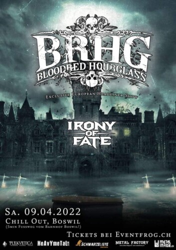 Poster von der Veranstaltung Bloodred Hourglass - Exclusive European Headliner Show @ Chillout, Boswil