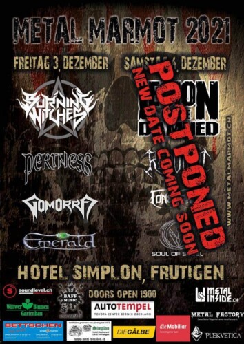 Poster von der Veranstaltung Metal Marmot 21 @ Hotel Simplon, Frutigen