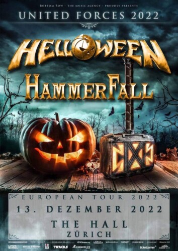 Poster von der Veranstaltung Helloween & Hammerfall @ The Hall, Zürich