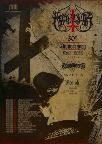 Poster von der Veranstaltung Marduk (30th Anniversary Tour 2022 Marduk +) @ Hall of Fame, Wetzikon