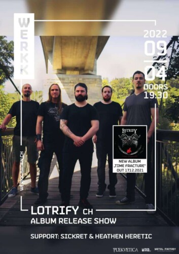 Poster von der Veranstaltung LOTRIFY - "TIME FRACTURE" ALBUM RELEASE SHOW @ Werkk Kulturlokal, Baden