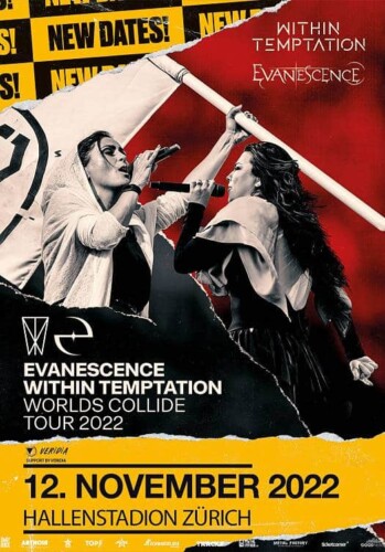 Poster von der Veranstaltung Within Temptation und Evanescence @ Hallenstadion, Zürich