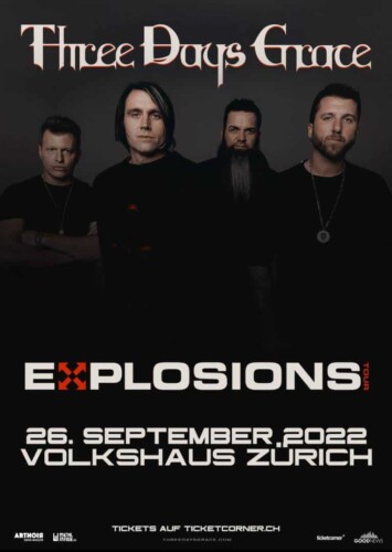 Poster von der Veranstaltung Three Days Grace - Explosions Tour @ Volkshaus, Zürich