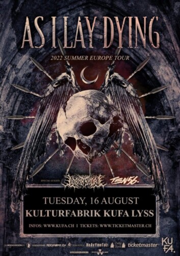 Poster von der Veranstaltung As I Lay Dying @ Kulturfabrik KUFA, Lyss