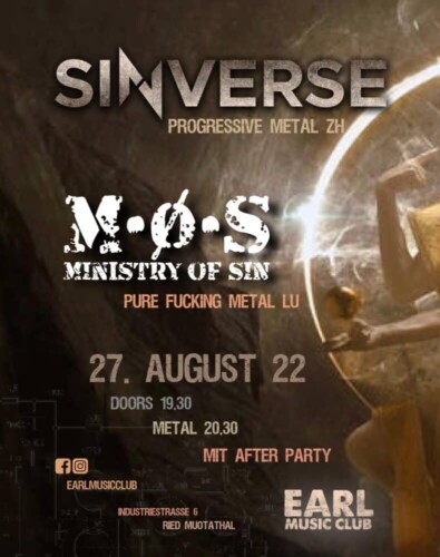 Poster von der Veranstaltung Sinverse & Ministry of Sin @ Earl Music Club