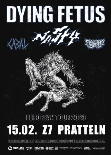 Poster von der Veranstaltung Cabal, Dying Fetus & Nasty @ Konzertfabrik Z7, Pratteln