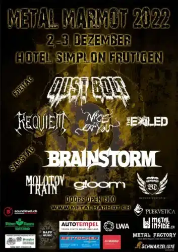 Poster von der Veranstaltung Metal Marmot Festival 2022 @ Hotel Simplon, Frutigen