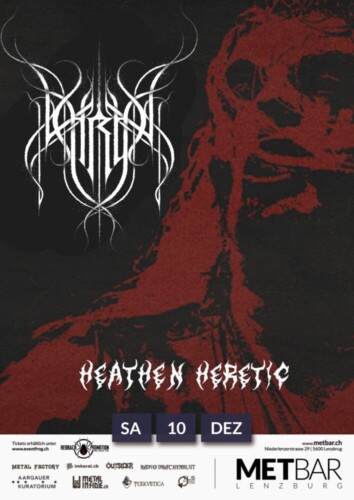 Poster von der Veranstaltung Thron & Heathen Heretic @ Met-Bar, Lenzburg