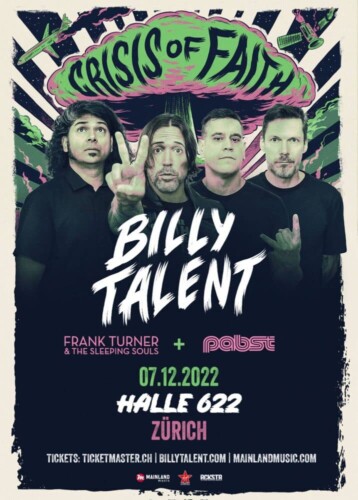 Poster von der Veranstaltung Billy Talent @ Halle 622, Zürich