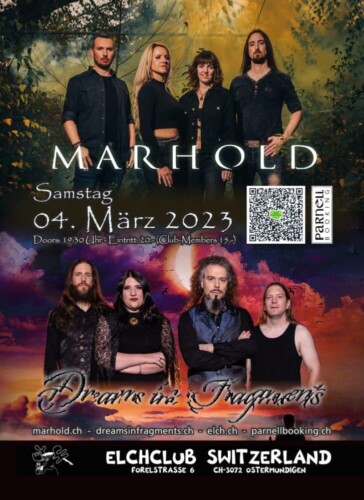 Poster von der Veranstaltung Marhold & Dreams in Fragments @ Elchclub Switzerland