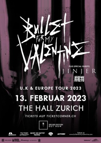 Poster von der Veranstaltung Bullet For My Valentine @ The Hall, Zürich