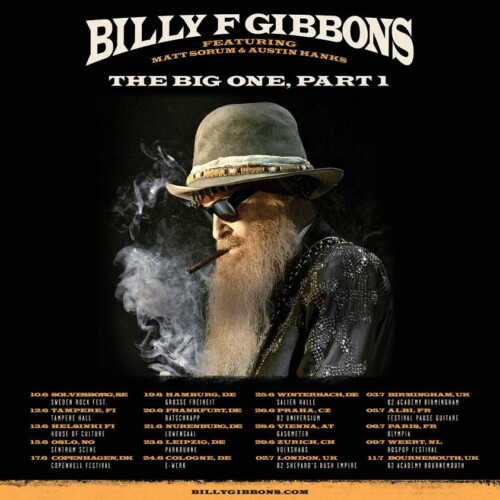 Poster of the event Billy F Gibbons & The BFGs at Volkshaus, Zürich