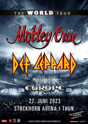 Poster von der Veranstaltung MÖTLEY CRÜE & DEF LEPPARD (Support Act: Europe) @ Stockhorn Arena, Thun