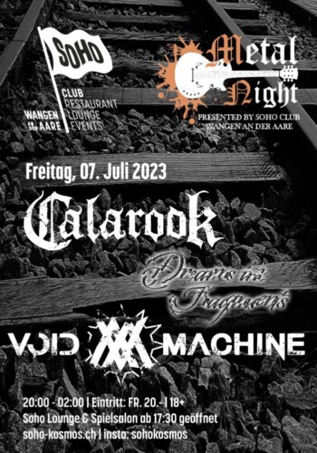 Poster von der Veranstaltung Metal Night mit Calarook, Dreams in Fragments & Void Machine @ Soho