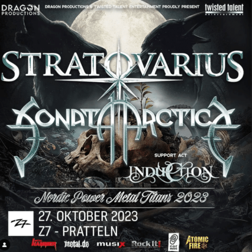 Poster von der Veranstaltung Stratovarius, Sonata Arctica & Induction @ Konzertfabrik Z7, Pratteln