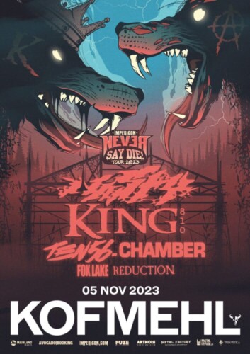 Poster von der Veranstaltung NEVER SAY DIE! TOUR 2023 @ Kofmehl, Solothurn