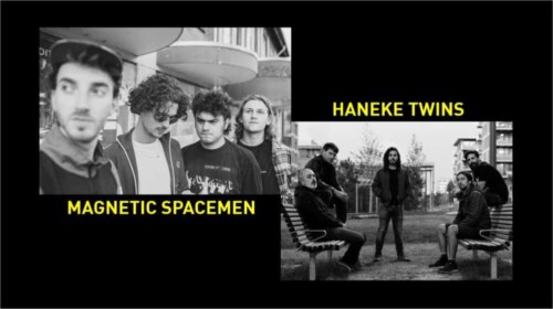 Poster of the event Magnetic Spacemen (NL) | Support: Haneke Twins (CH) at Böröm pöm pöm, Oberentfelden