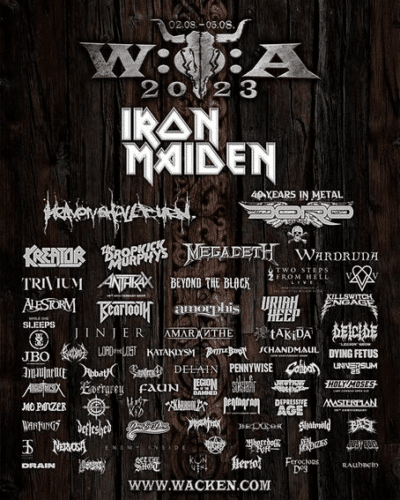 Poster von der Veranstaltung Wacken Open Air 2023 @ Wacken Open Air