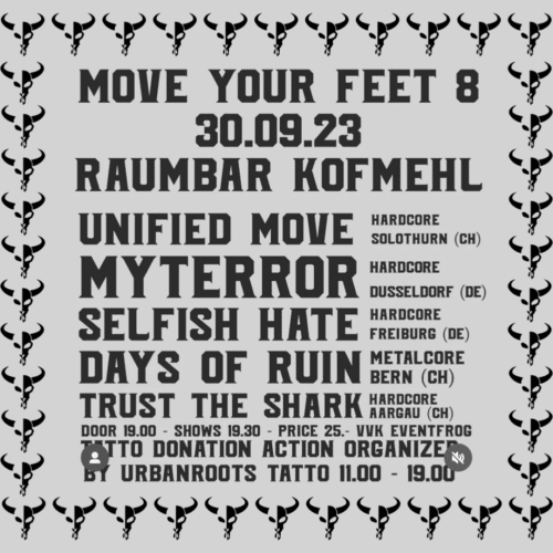 Poster of the event Move Your Feet Festival 8 at Kofmehl, Solothurn