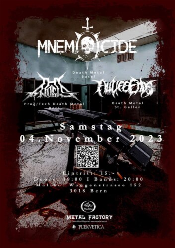 Poster von der Veranstaltung Thy Gnosis, Mnemocide & All Life Ends @ Malibu