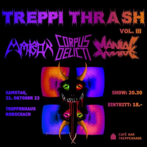 Poster von der Veranstaltung Treppi Thrash @ Treppenhaus, Rorschach