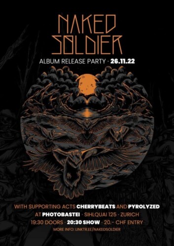 Poster of the event Naked Soldier - Album Release Party at Photobastei