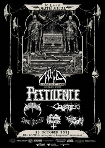 Poster von der Veranstaltung 20 years of Death Metal @ OldCapitol, Langenthal