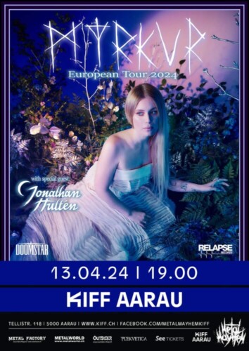 Poster of the event Myrkur & Jonathan Hultén at KIFF, Aarau