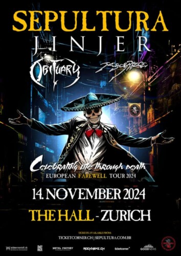 Poster of the event CELEBRATING LIFE THROUGH DEATH at The Hall, Zürich