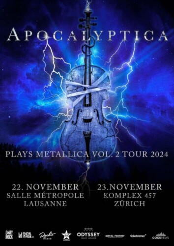 Poster von der Veranstaltung APOCALYPTICA (PLAYS METALLICA VOL. 2 TOUR 2024) @ Komplex 457, Zürich